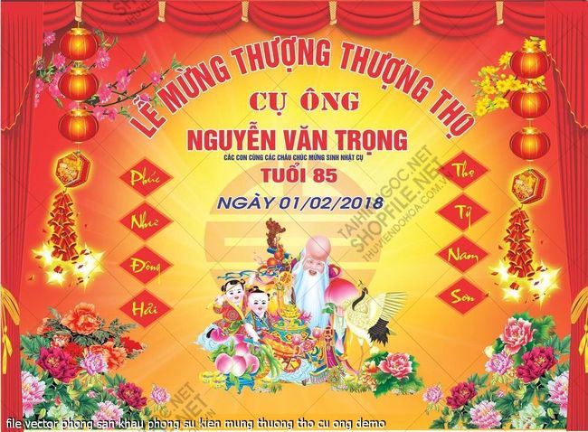 file vector phong san khau phong su kien mung thuong tho cu ong